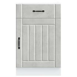 Avis vidaXL Armoire de cuisine Lucca gris béton bois ingénierie