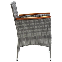 Acheter Maison Chic Lot de 4 Chaises de salle à manger de jardin - Fauteuil d'extérieur Résine tressée Gris -MN82831