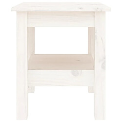 Avis Maison Chic Table basse,Table Console Table d'appoint, Table pour salon Blanc 35x35x40 cm Bois massif de pin -MN79519