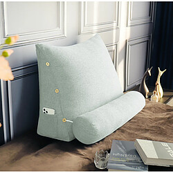 Acheter VerCart Coussin de Lecture Incliné Traversin de Dossier Lin Blanc 60cm