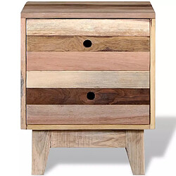 Helloshop26 Table de nuit chevet commode armoire meuble chambre bois de récupération massif 1402019