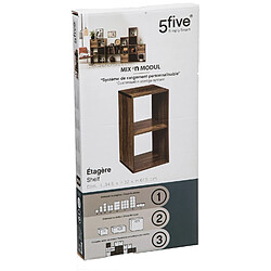 Avis Atmosphera, Createur D'Interieur Etagère 2 Cases Mix - P. 34,5 cm x H. 67,5 cm - Marron