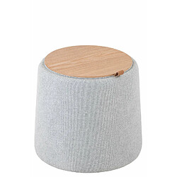 Inside 75 Pouf / Table d'appoint MILAM Gris avec coffre de rangement