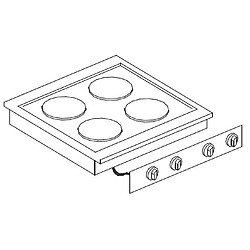 Réchaud Electrique Drop-In - 4 Plaques - Combisteel