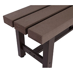 Avis Mendler Banc de jardin alu HWC-K60, banc banc de parc banc de balcon, résistant aux intempéries WPC 150cm, brun