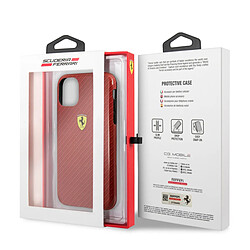 Avis Ferrari Coque pour iPhone 11 Pro Antichocs à Effet Carbone Rouge