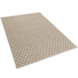 Avis Beliani Tapis beige 140 x 200 cm motif à carreaux AKBEZ