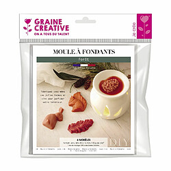 Graines Creatives Moule 4 fondants à bougie forêt