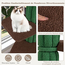 Avis Helloshop26 Arbre à chat de 153 cm avec 5 plateformes de saut rotative et condo tour de jeu pour chat avec dispositif anti-renversement vert 20_0001621