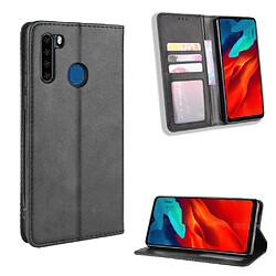 Etui en PU style vintage noir pour votre Blackview A80 Pro