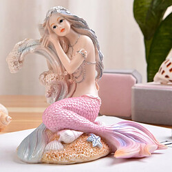 Acheter Universal Aquarium style méditerranéen décoration sirène princesse statue famille chambre bureau décoration résine sirène décoration nordique cadeaux | Décorations