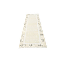 Avis Vidal Tapis de couloir en laine 297x79 beige Darya