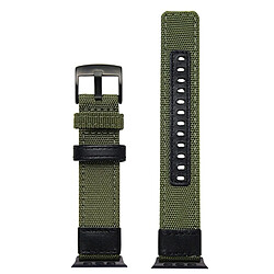 Wewoo Bracelet montre en nylon de style Jeep avec boucle en acier inoxydable pour Apple Watch séries 3 et 2 et 1 42 mm (vert armée)