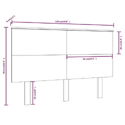 vidaXL Tête de lit 124x6x82,5 cm Bois massif de pin pas cher