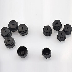 10 Pcs Shrader Valve Retrofit R12 R134A AC Système Capuchon 13mm/16mm de Voiture Noir pas cher