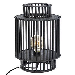 Atmosphera, Createur D'Interieur Lampe à poser en bambou Lyxia - H. 35 cm - Noir