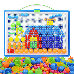 Universal Mosaïque en plastique Jeu de puzzle Couleur Cognition Intelligence Intelligence Enfants Champignons Clouds Boîte Emballage Jouets DIY | Puzzle