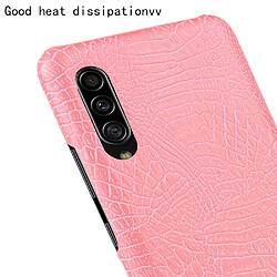 Wewoo Coque Rigide Pour Galaxy A70s antichoc Crocodile Texture PC + Etui PU Rose pas cher