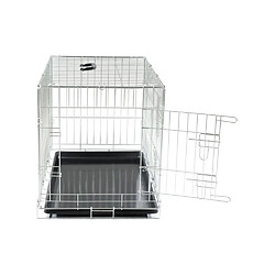 Avis VADIGRAN Cage métallique pliable Classic - 76 x 48 x 55 cm - Argent - Pour chien