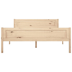 Acheter Maison Chic Lit adulte - Lit simple Cadre de lit,Structure du lit Contemporain Bois de pin massif 140x200 cm -MN75059