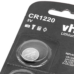 vhbw 100x batterie Lithium piles boutons (20x 5le pack) type CR1220 3V convient pour les appareils auditifs, montres, clés de voiture etc.