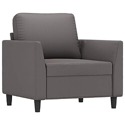 Acheter Maison Chic Fauteuil et repose-pieds,Fauteuil luxe pour relax Gris 60 cm Similicuir -MN52847