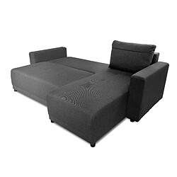 Avis Bestmobilier Pilea - canapé d'angle réversible 4 places - convertible avec coffre - en tissu