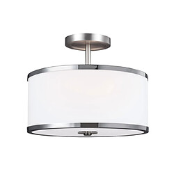 Elstead Lighting Plafonnier Prospect Acier Chrome, nickel satiné