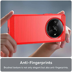 Acheter Htdmobiles Coque pour Xiaomi Redmi A3 / Poco C61 4G - housse etui silicone gel carbone + verre trempe - ROUGE