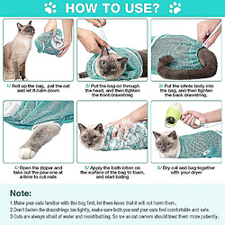 Universal Sac de douche de chat de chat Sac de bain de toilettage Sac à laver à chat réglable pas cher