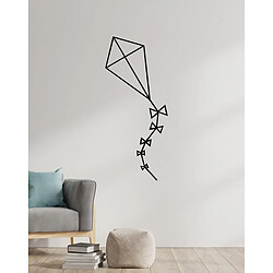 Avis EPIKASA Décoration en Métal Cerf-volant, Noir, Métal, 43x1,5x100 cm