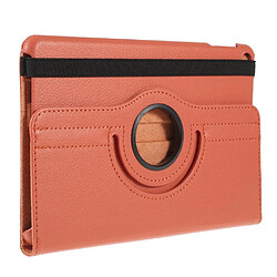 Etui en PU litchi avec support orange pour votre Apple iPad mini (2019) 7.9 pouces