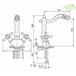 Acheter Mélangeur bidet long MORAVA sans siphon