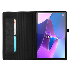 Etui en PU avec support et porte-carte pour votre Lenovo Tab P11 Pro Gen 2 - noir