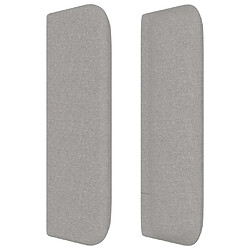 Acheter Maison Chic Tête de lit moderne avec oreilles pour chambre - Décoration de lit Gris clair 83x16x78/88 cm Tissu -MN62085