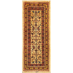 Vidal Tapis de couloir en laine 207x83 beige Kashkuli