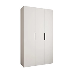 Abiks Meble Armoire à portes battantes Como 4 245,5/140/40 3 portes (blanc/noir)