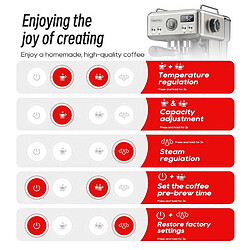 Acheter HiBREW H10A Machine à café expresso semi-automatique 19 bars, cafetière froide/chaude