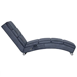 Avis Maison Chic Chaise longue | Transat Bain de soleil de longue Gris Similicuir daim -GKD38384