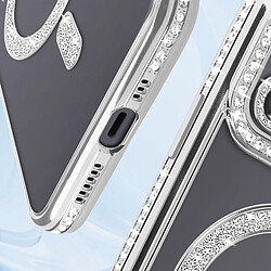 Acheter Avizar Coque Diamant pour iPhone 12 Protection MagSafe Contour Strass Argent