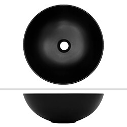 Avis ML-Design Lavabo à poser rond noir mat céramique avec garniture de vidage Ø 400 x 145 mm