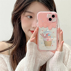 GUPBOO Étui pour iPhone13 Coque de téléphone Summer Cream Ice Cream Girl Silicone