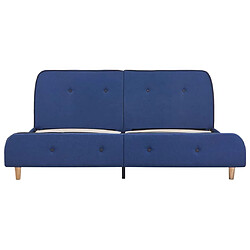 Avis Maison Chic Lit adulte - Lit simple Cadre de lit,Structure du lit Contemporain Bleu Tissu 180 x 200 cm -MN80182