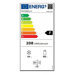 Acheter Radiola REFRIGERATEUR DOUBLE PORTE BLANC 132L