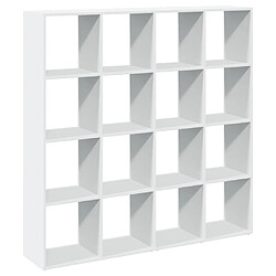 vidaXL Bibliothèque blanc 137,5x29x137,5 cm bois d'ingénierie