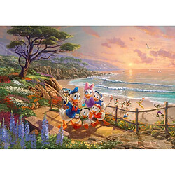 Schmidt Spiele- Thomas Kinkade Disney Donald et Daisy sur la Plage 1000 pièces Puzzle, 59951, coloré