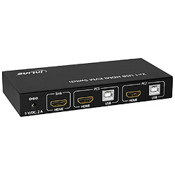 Le commutateur KVM HDMI 2x1 InLine®, 2x1, HDMI 4K2K, Hub USB 2.0, avec audio