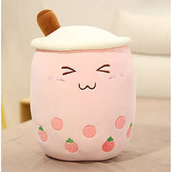 Universal 24cm Bubble Tea Peluche Jouet Remplissage Nourriture Thé au lait Doux Poupée Bauba Peluche Fruits Tasse à thé Coussin Coussin Jouet pour enfants Cadeau d'anniversaire | Animaux en peluche (rose)