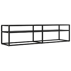 vidaXL Meuble TV noir 160x40x40,5 cm verre trempé