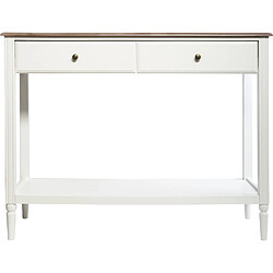 Atmosphera, Createur D'Interieur Console design bois Solen - L. 110 x H. 85 cm - Blanc